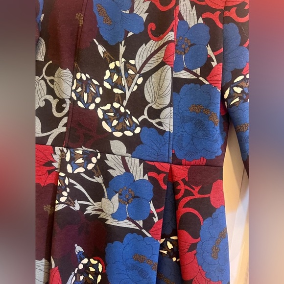 MaxMara Red and Blue Midi Dress - Picture 6 of 8